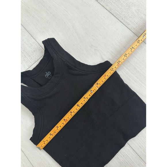 Alo Cropped Tank Top Sz S Black - Picture 4 of 6